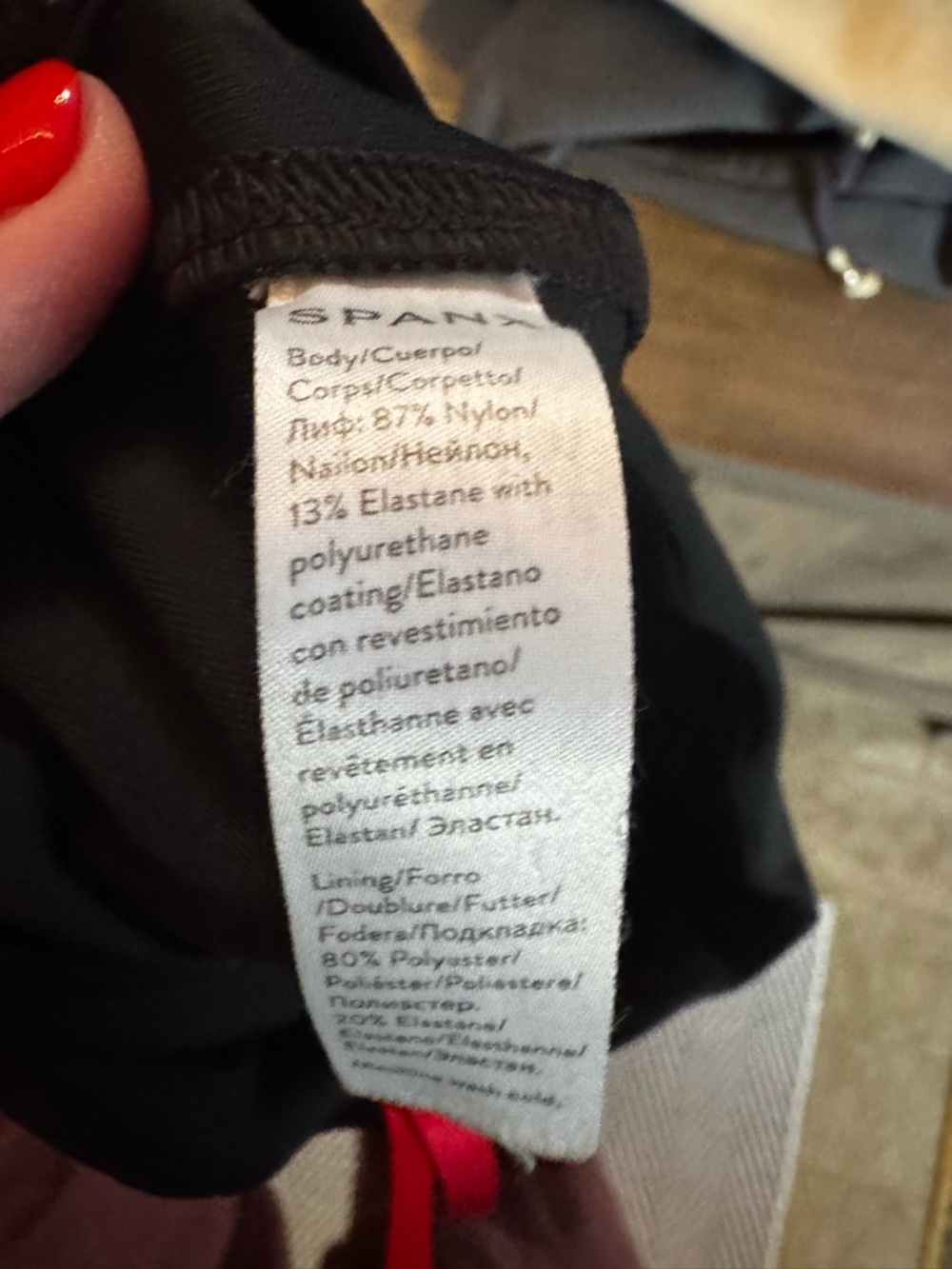 SPANX Black High-Waist Moto-Style Leggings - Picture 6 of 7